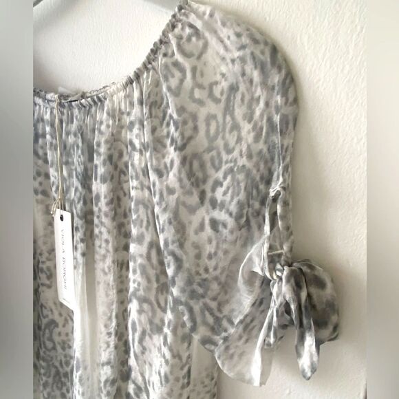 VIOLA BORGHI NWT 100% Silk Sheer Blouse Women's Small Ethereal Fairy Romantic - Picture 5 of 9